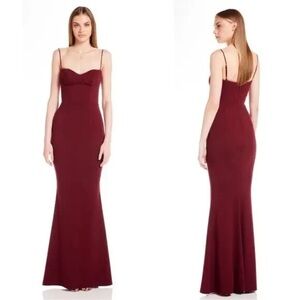 Katie May Yasmin Gown in Wine Bordeaux size S